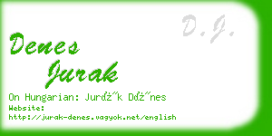 denes jurak business card